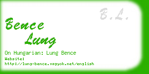 bence lung business card